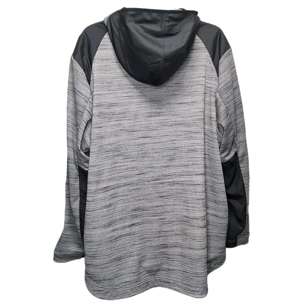 Nike Basketball Dri-FIT Jacket Mens 3XL Gray‎ Black Full Zip Hoodie Pockets